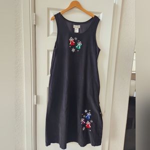 VINTAGE HOLIDAY CHRISTMAS Mandalay Bay  BLACK Dress XLVintage 90's Size XL